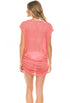 BOATNECK DRESS WITH SIDE SHIRRING - GOFRET